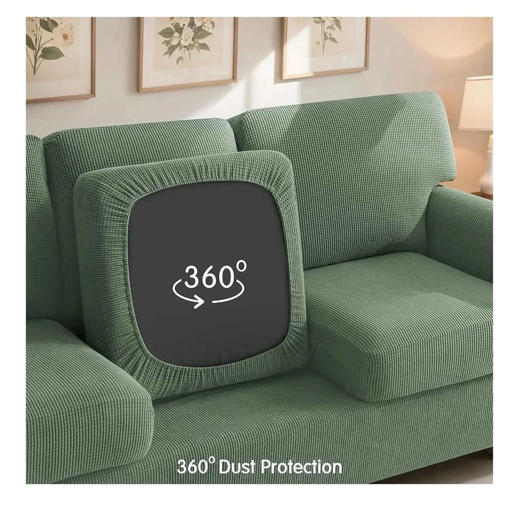 Elegant Green Sofa Cover (A102)